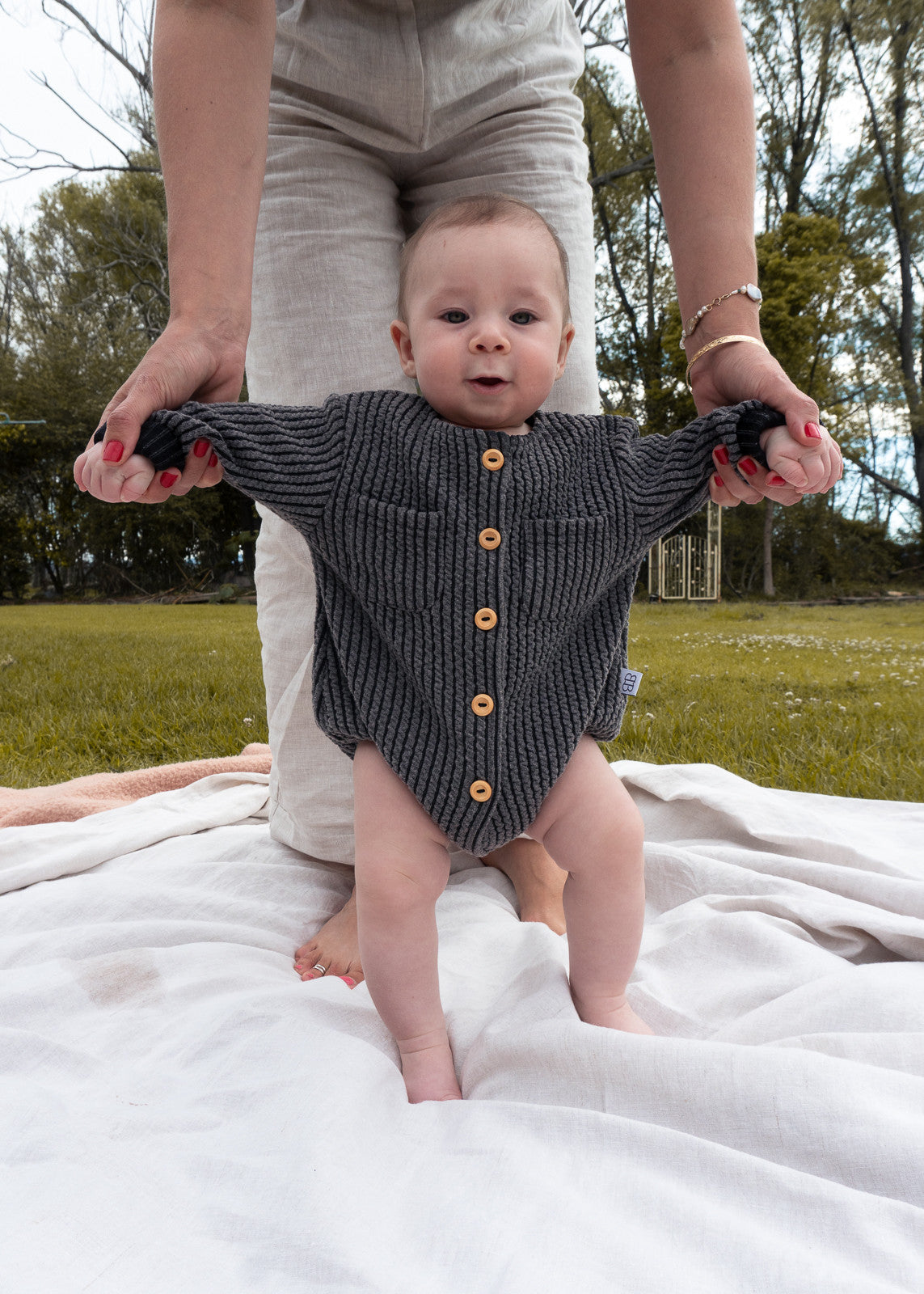 Longsleeve baby bubble romper