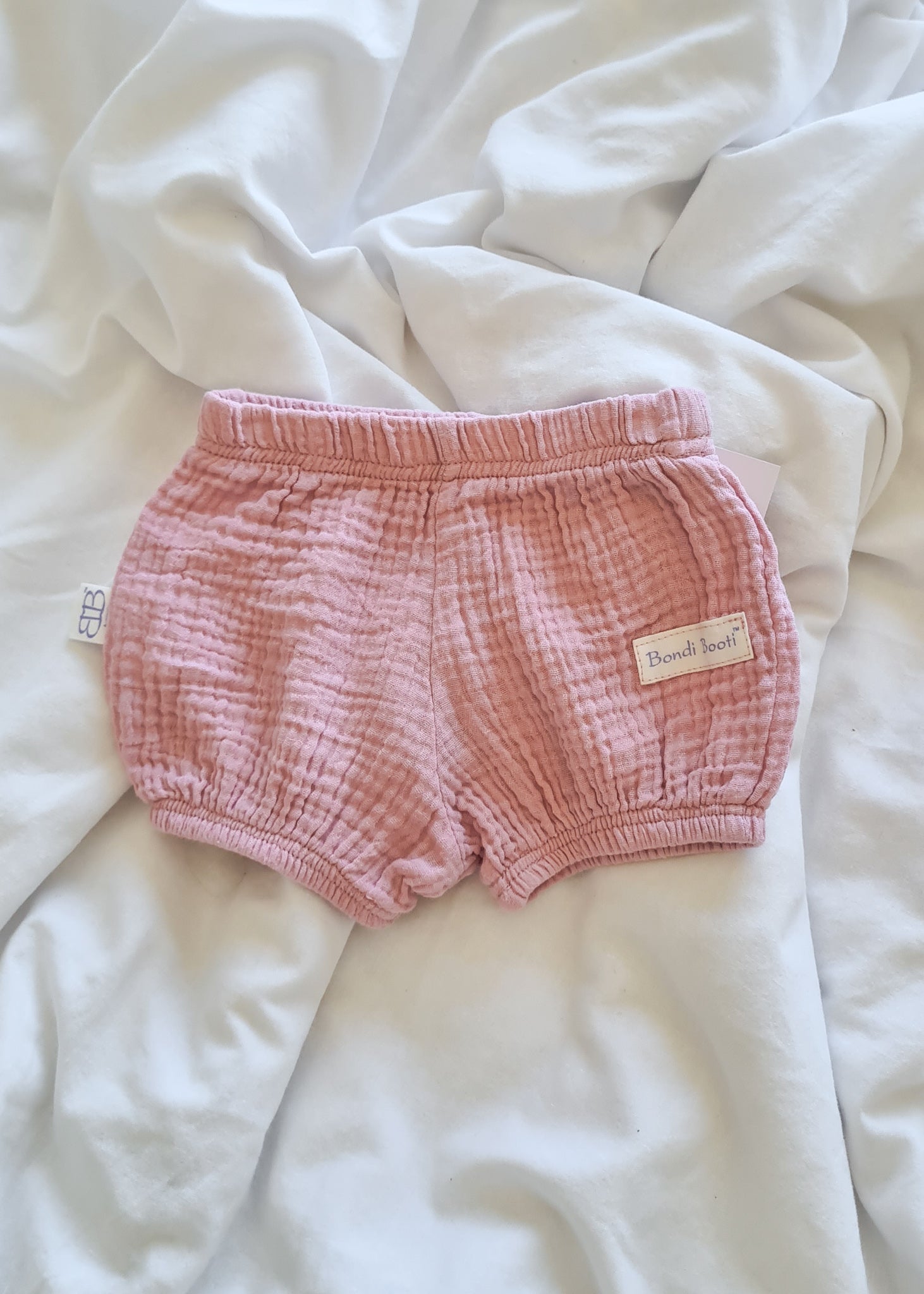 Organic Cotton Baby Shorts (Bloomers) - Dusty Pink (Wholesale)