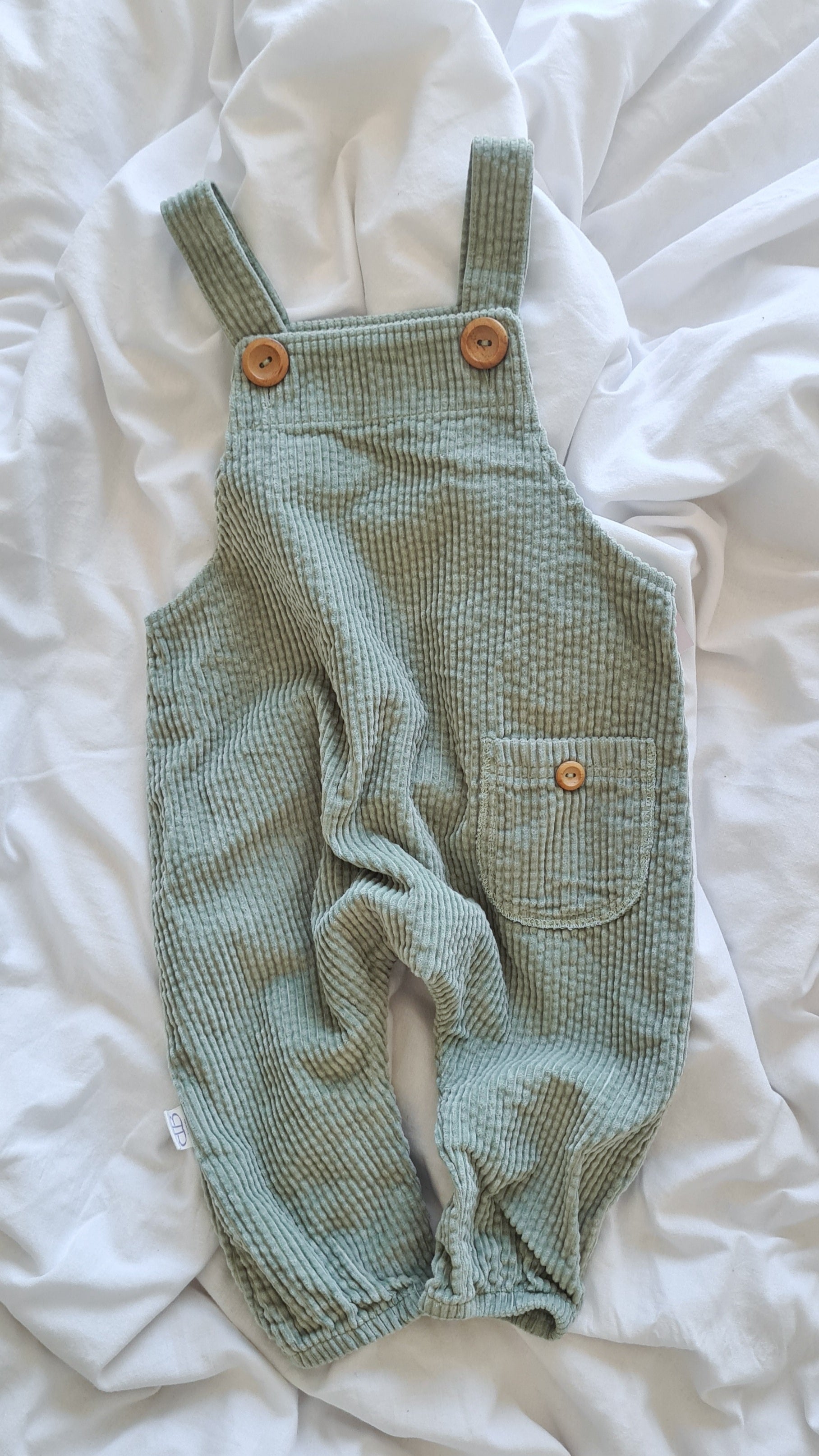 Corduroy Overall - Sage Green