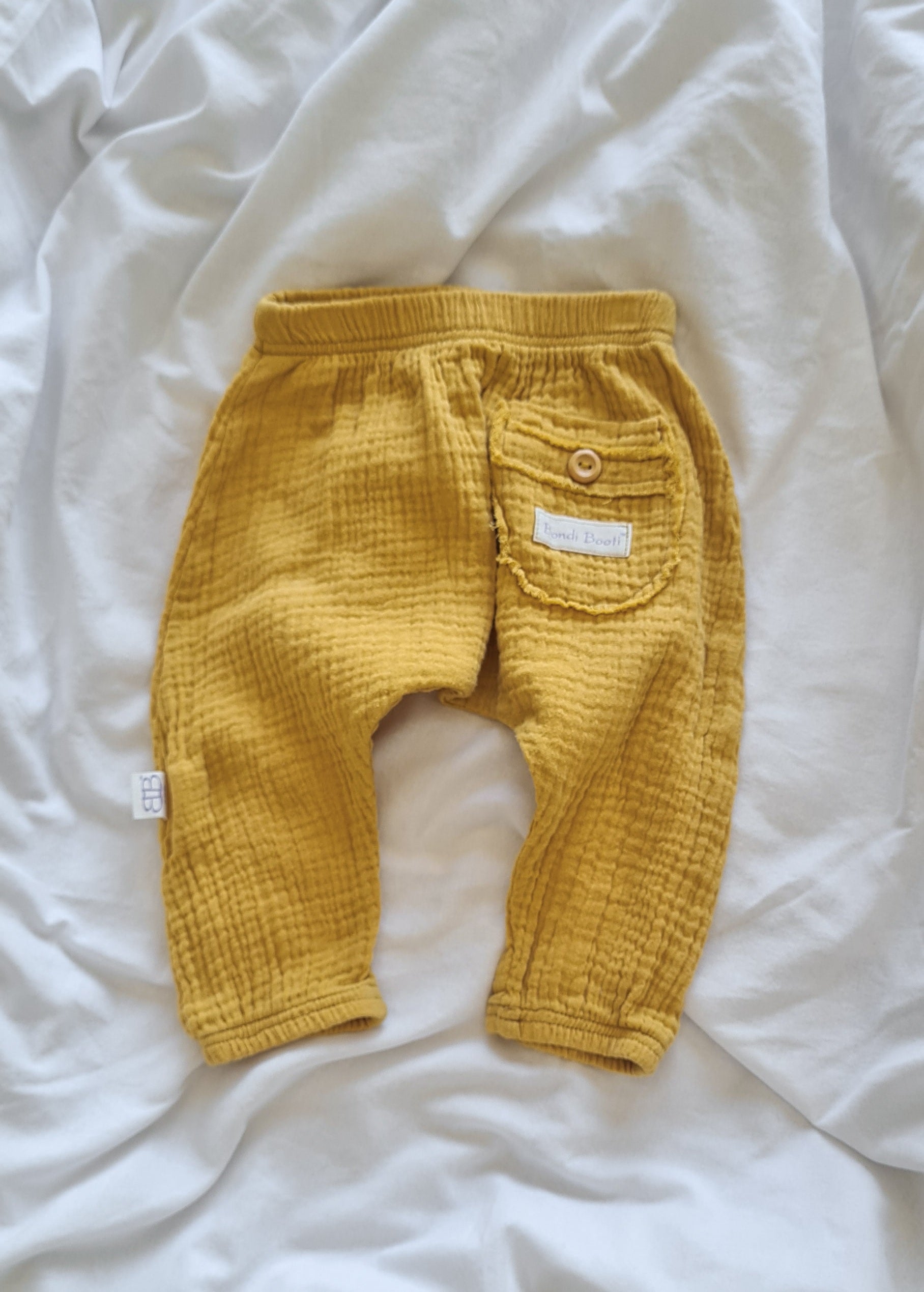 Baby Pants Yellow Mustard Organic Cotton