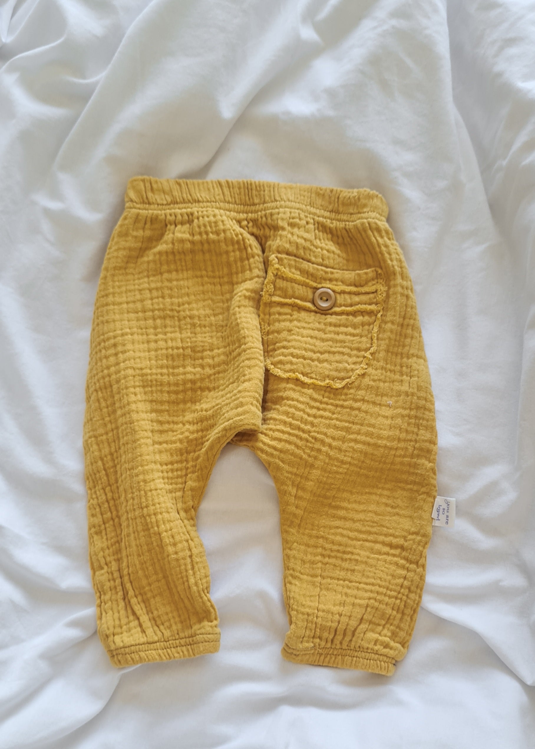 Baby Pants Yellow Mustard Organic Cotton