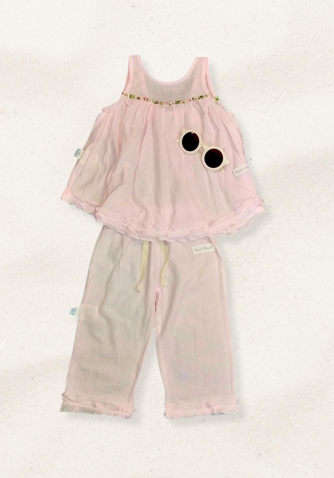 Mia Linen Smock Dress - Pink