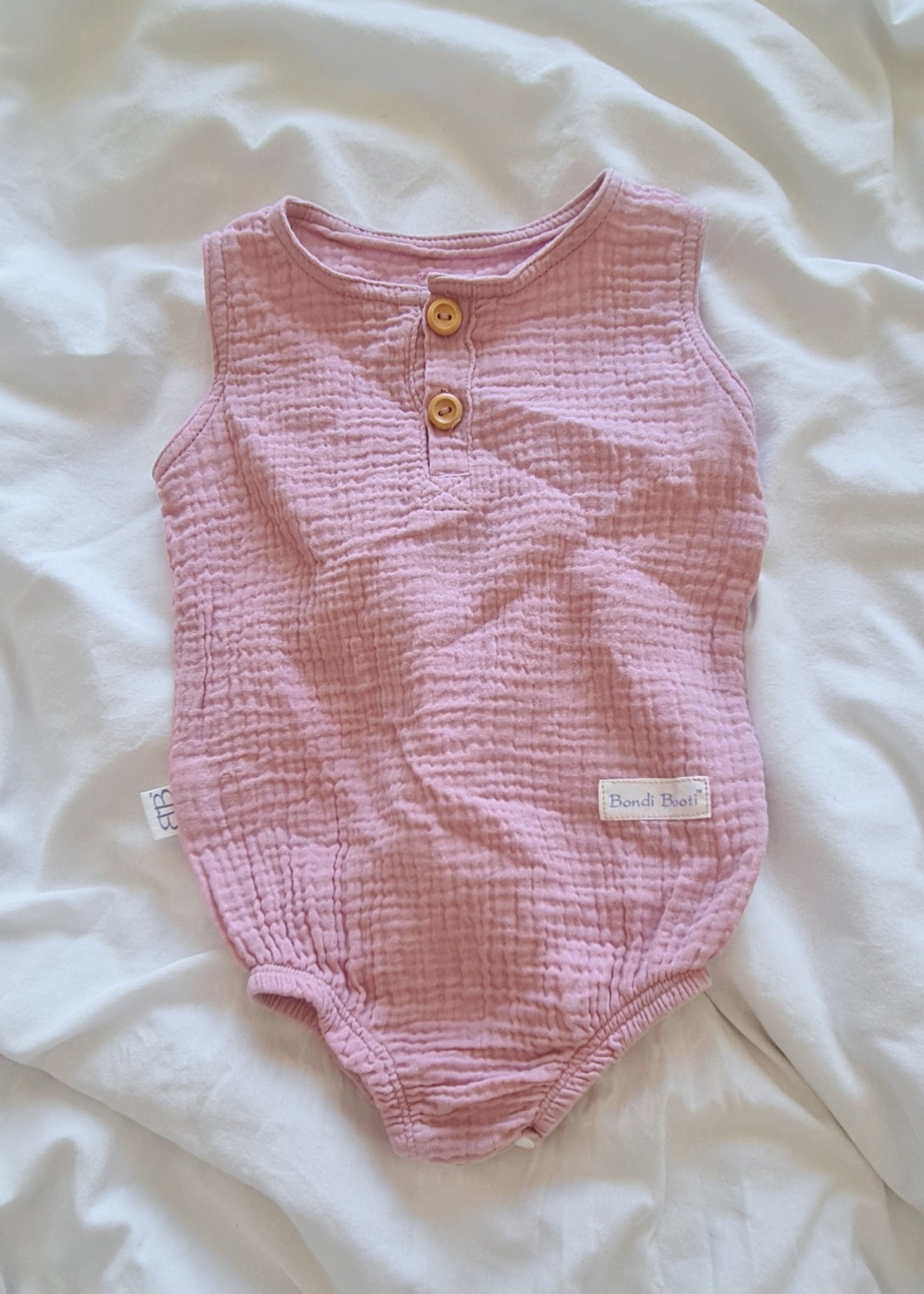 Organic Cotton Baby Romper - Dusty Pink (Wholesale)