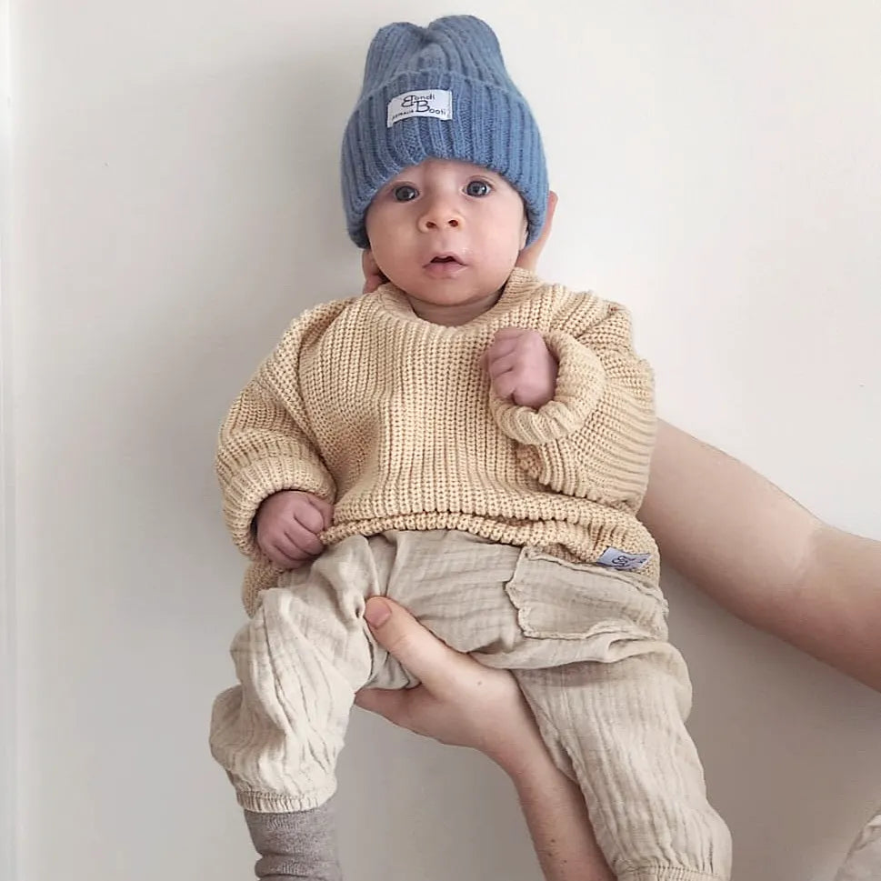 Chunky Knit & Corduroy Pants