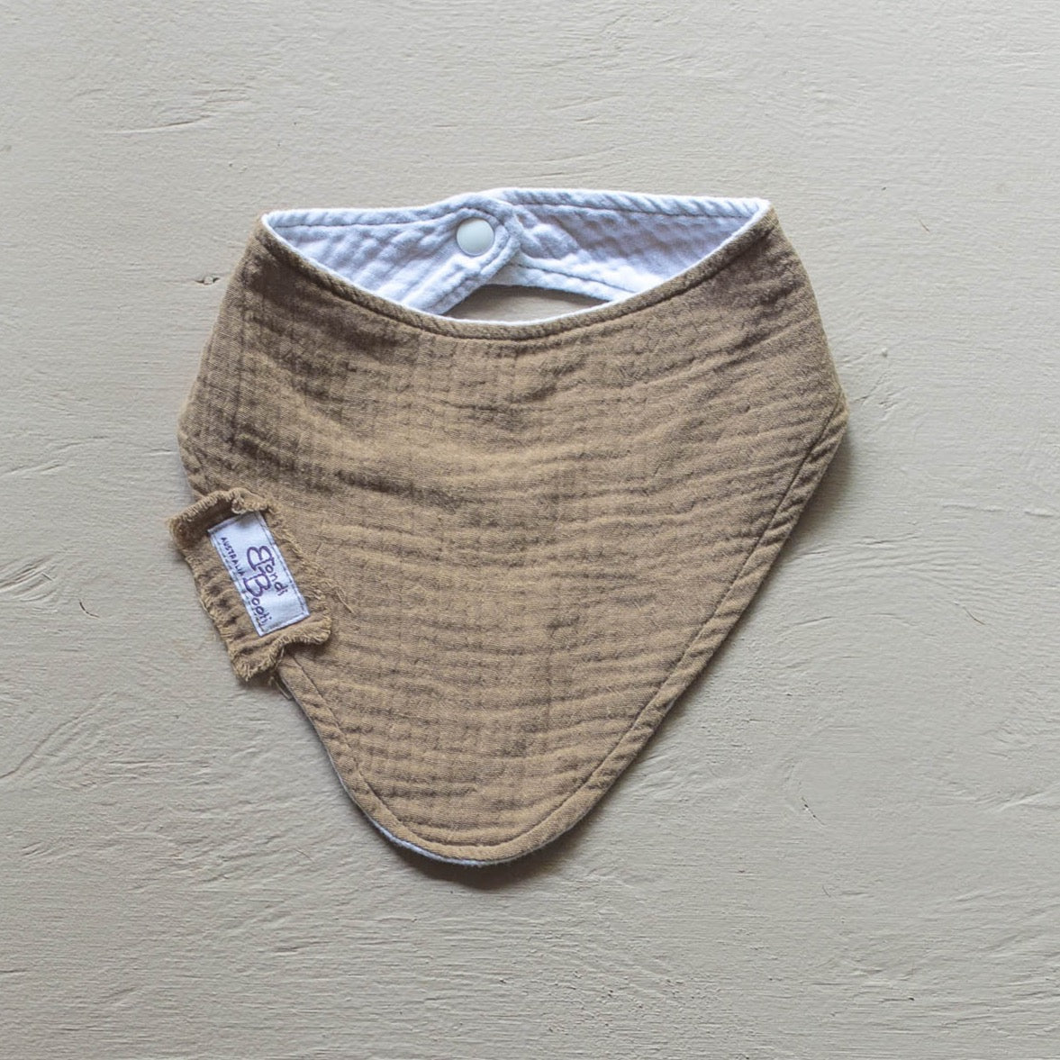 brown baby dribble bib