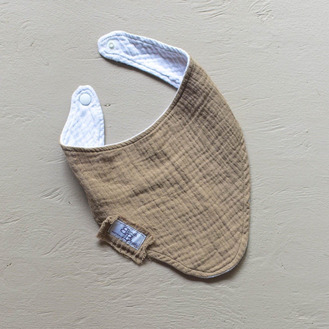 brown baby dribble bib