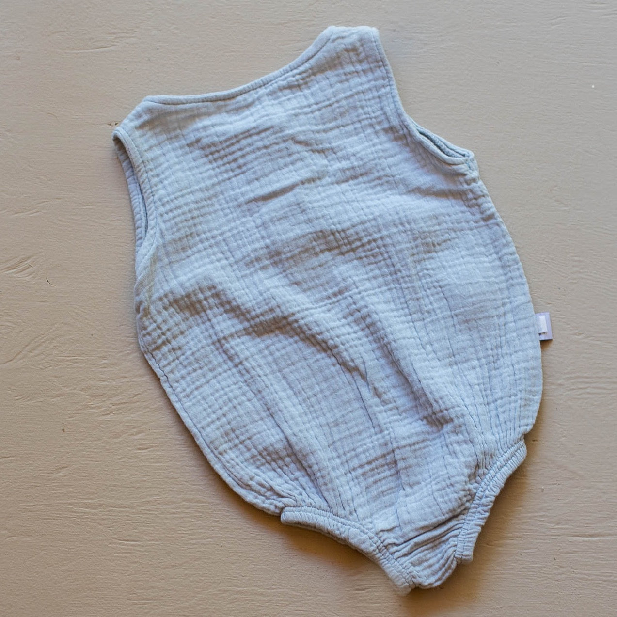 Neutral baby romper organic cotton australian made