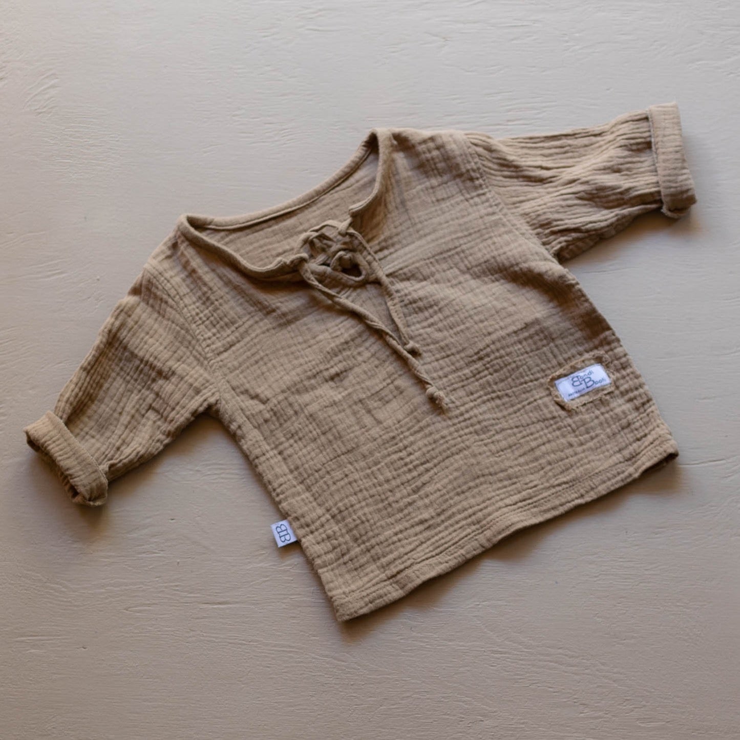 Toddler Kids baby brown Cotton Linen Shirt