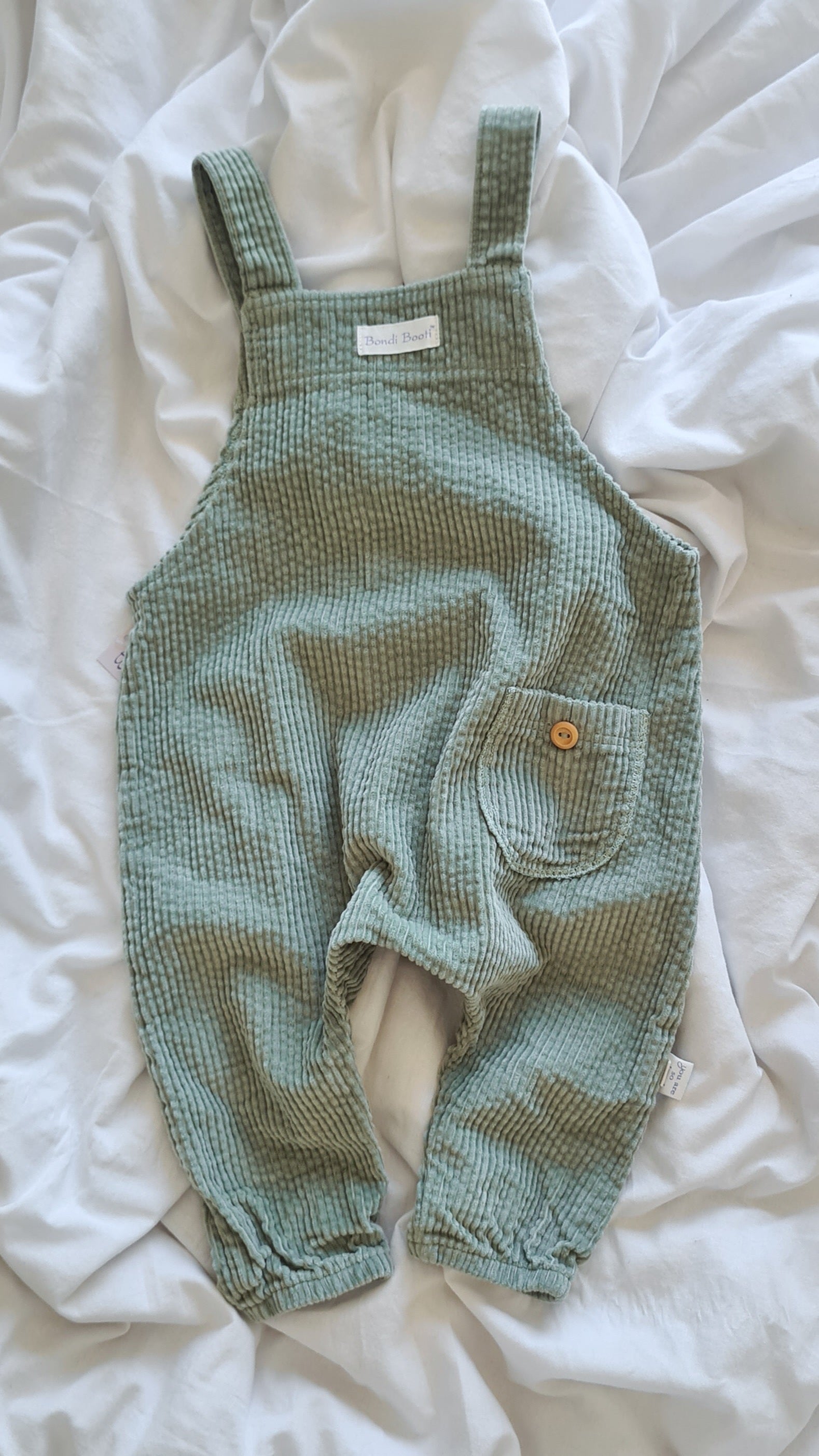 Corduroy Overall - Sage Green