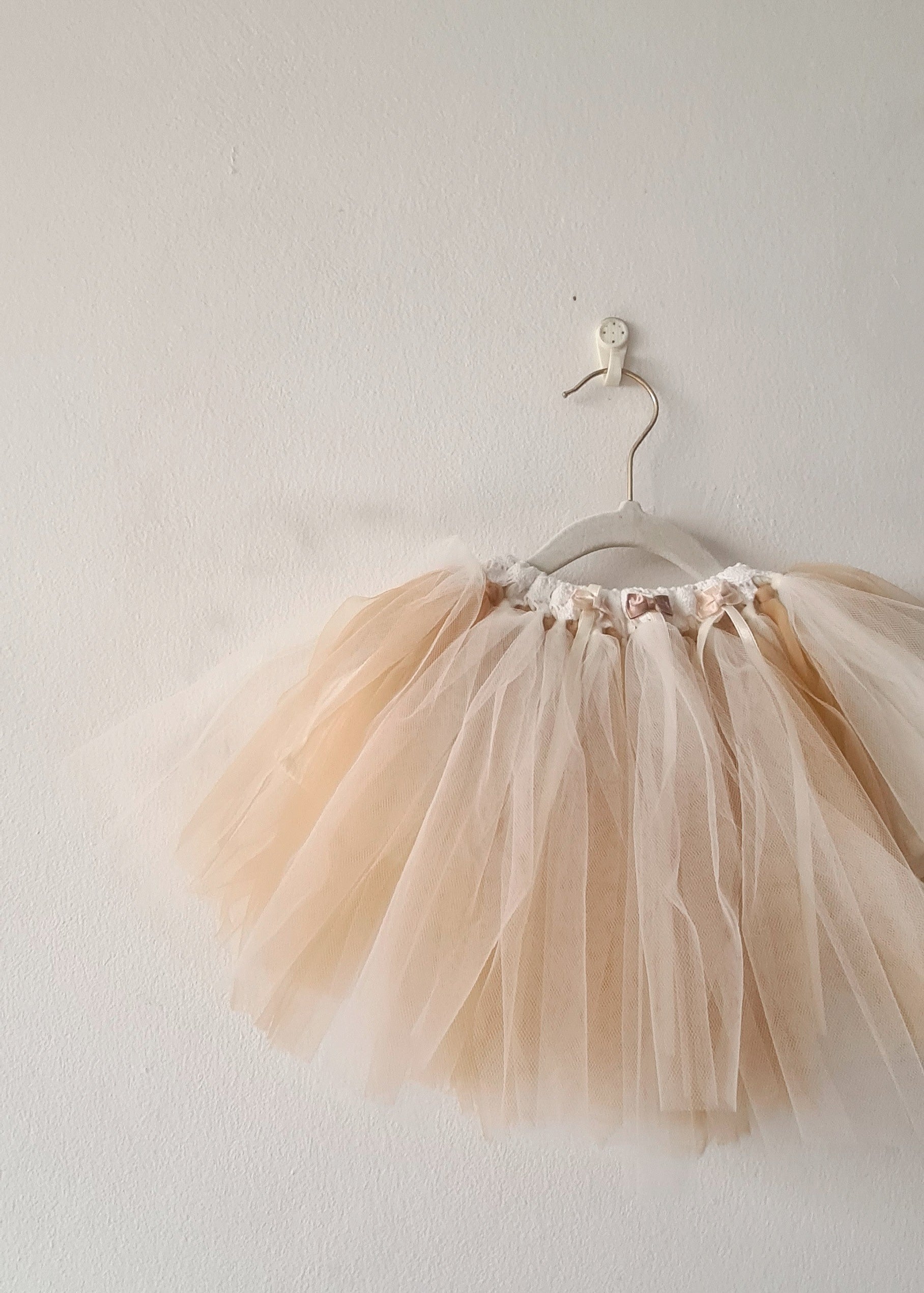 Neutral beige tutu skirt little girls fairy girl