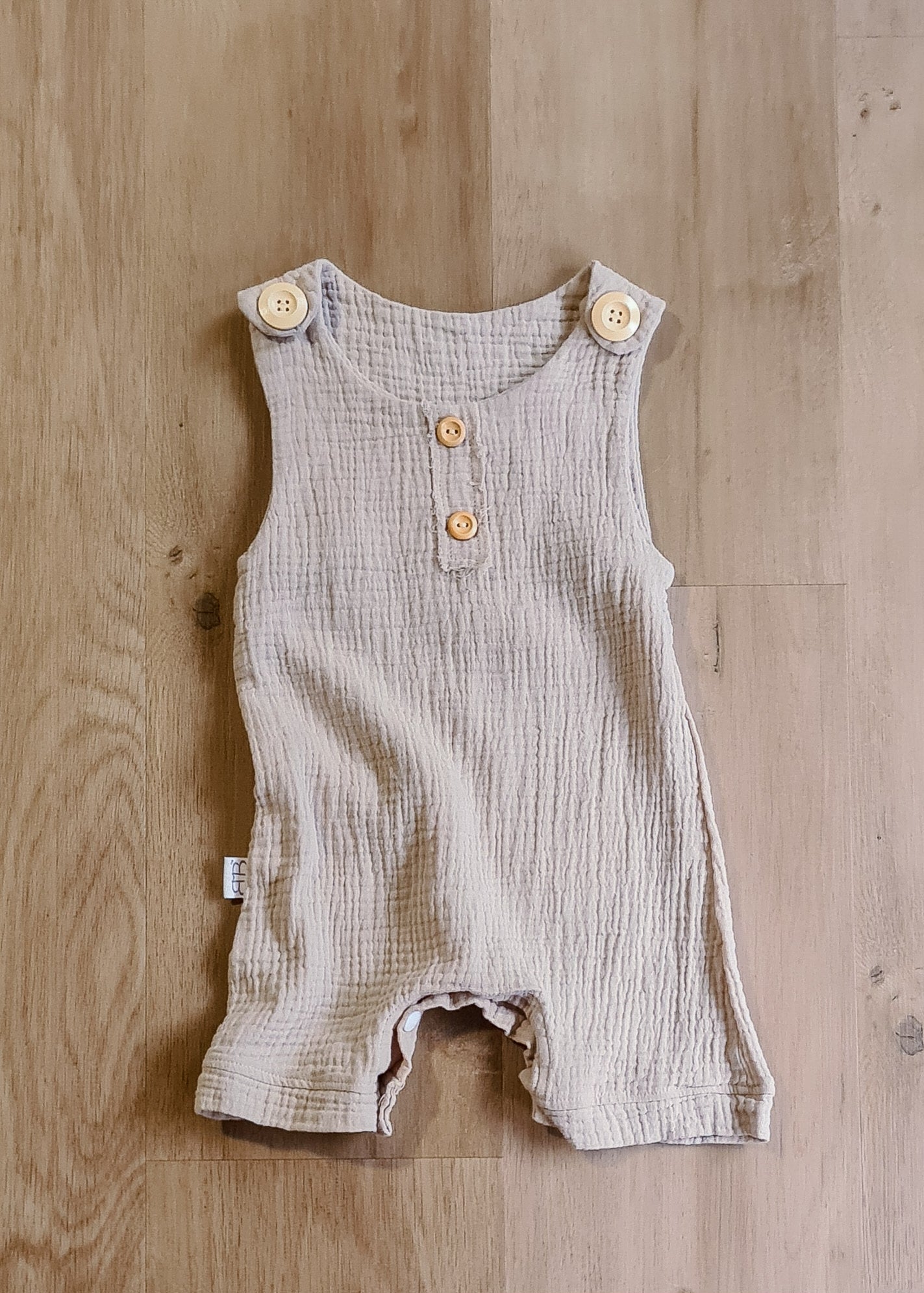 Organic cotton baby romper mustard yellow overalls