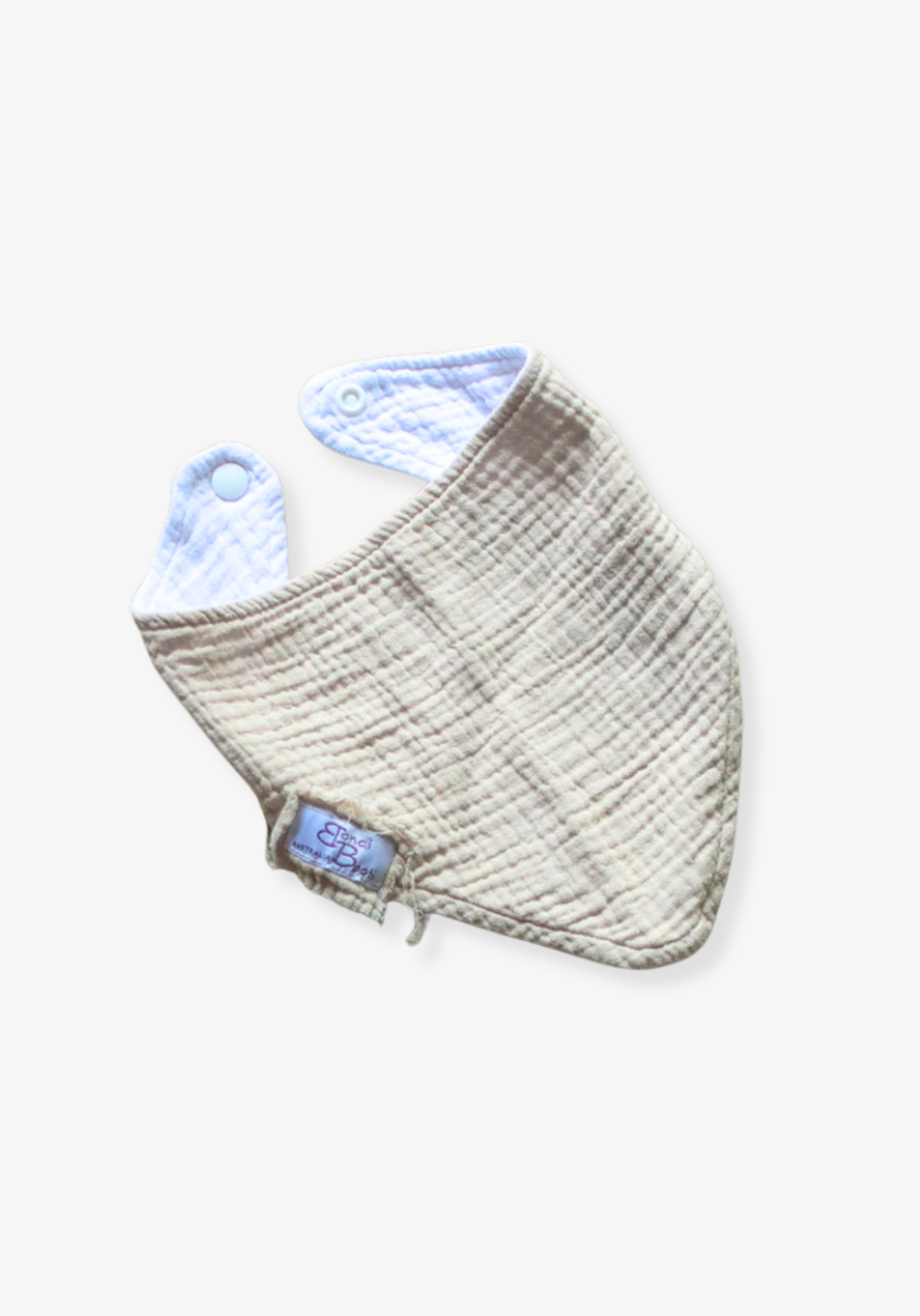 Neutral-toned organic cotton bandana dribble bib gift pack for babies, featuring soft breathable fabric