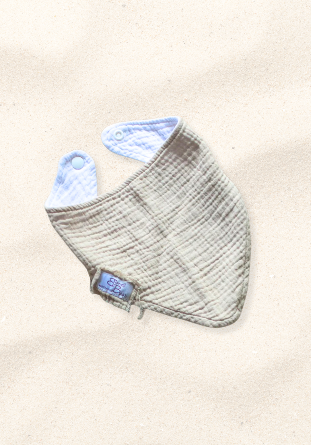 Neutral-toned organic cotton bandana dribble bib gift pack for babies, featuring soft breathable fabric