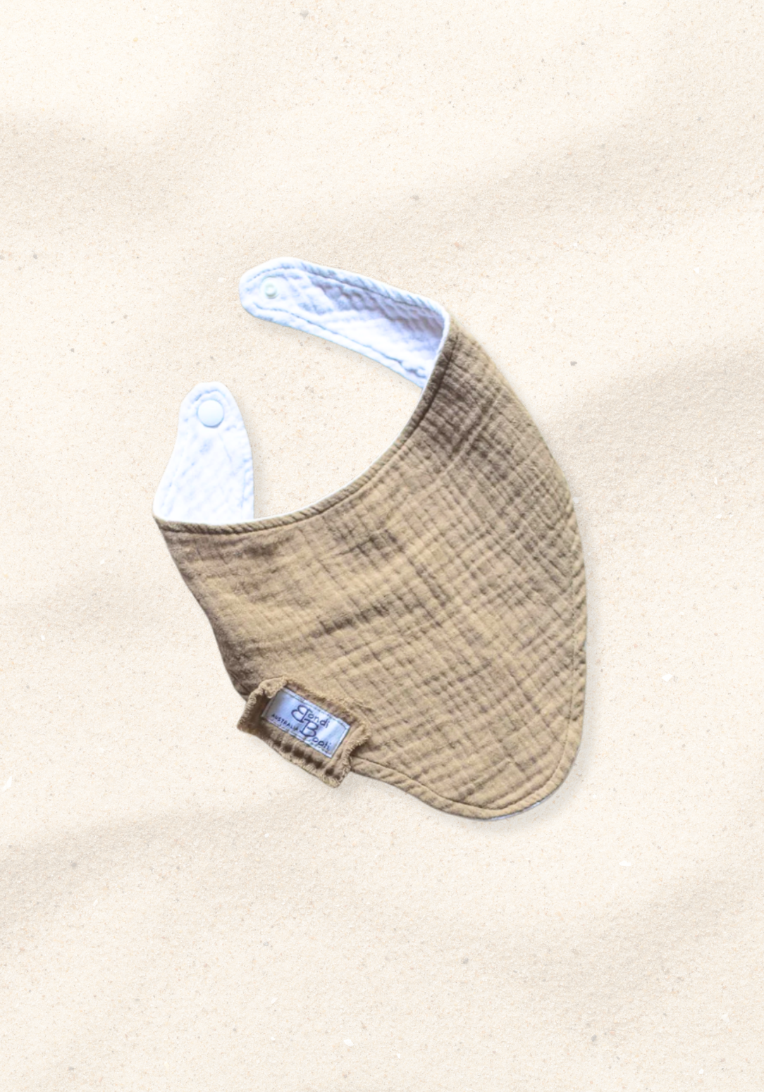 Neutral-toned organic cotton bandana dribble bib gift pack for babies, featuring soft breathable fabric