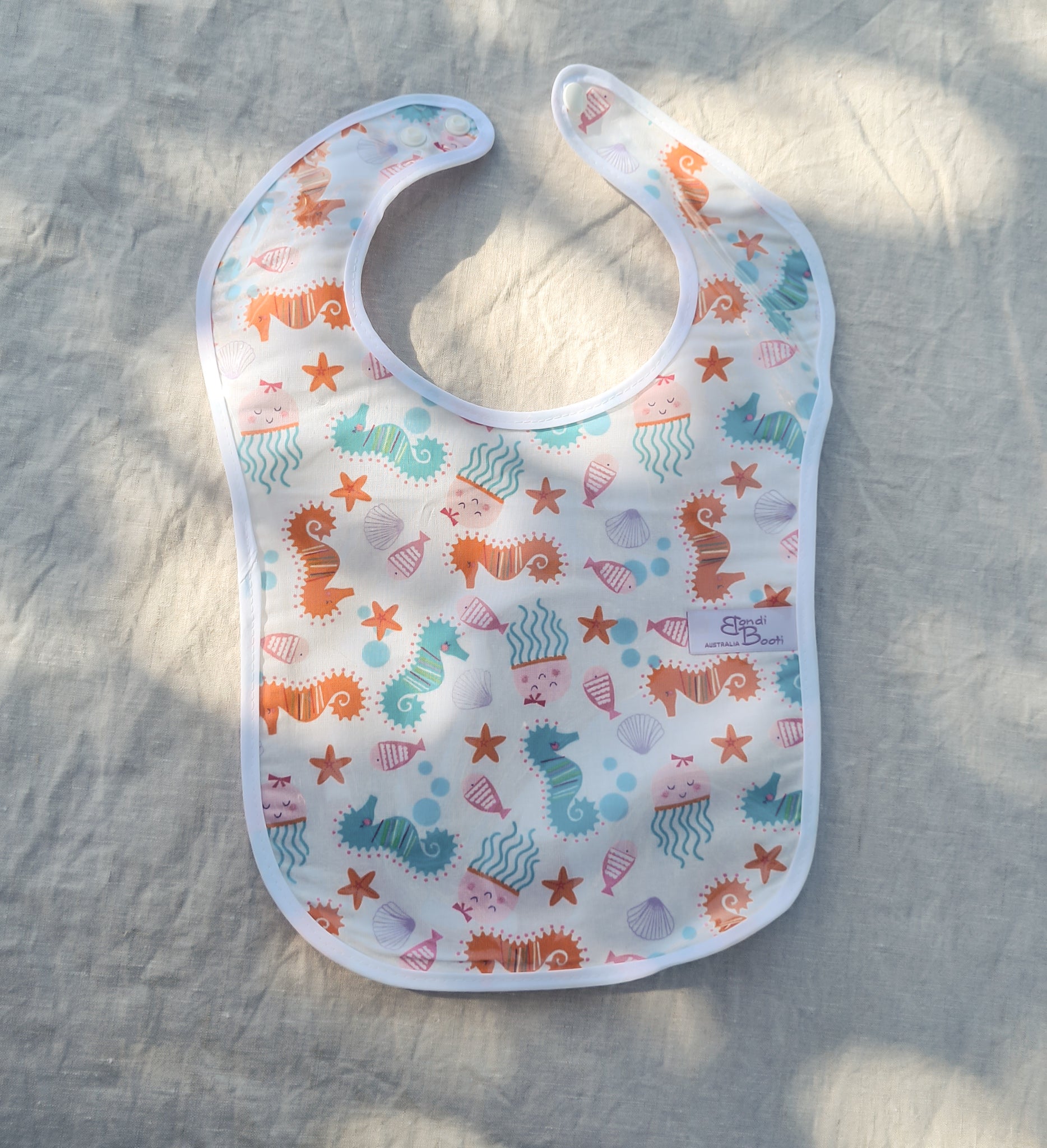 Baby bib Easy clean seahorse