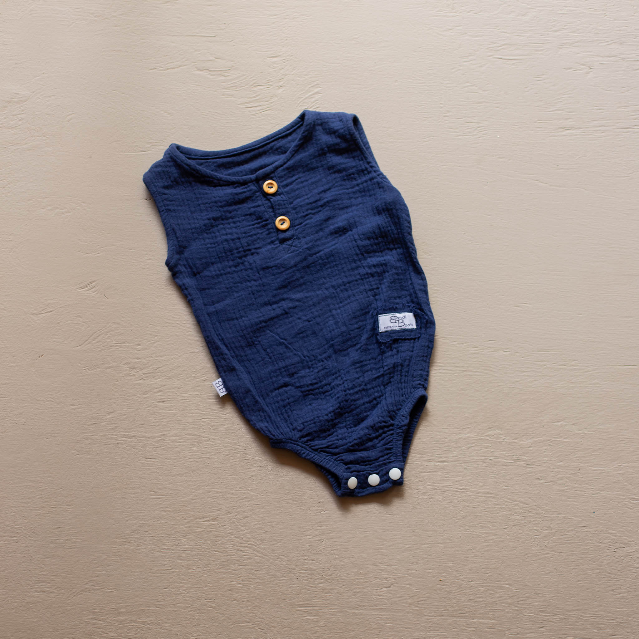 Neutral Baby romper navy onesie jumpsuit organic cotton Australian made