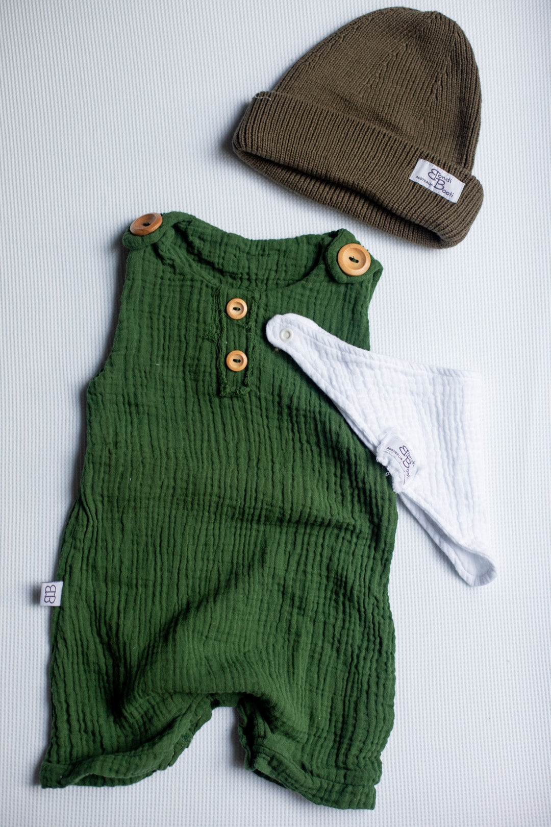 Baby Onesie Green Organic Cotton