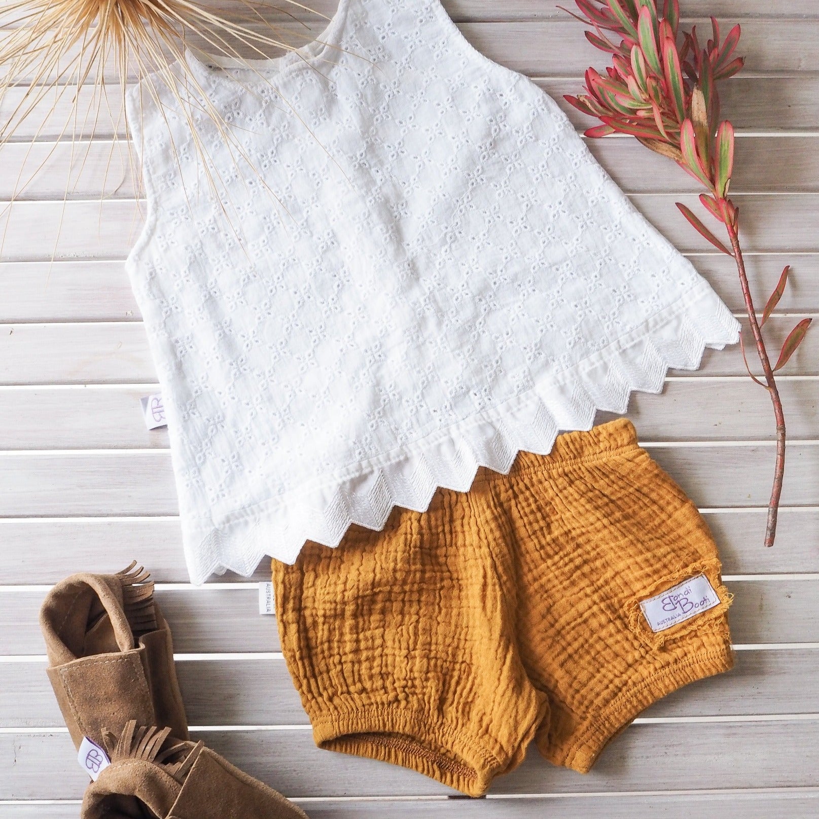 soft organic cotton neutral baby shorts bloomers